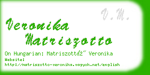 veronika matriszotto business card